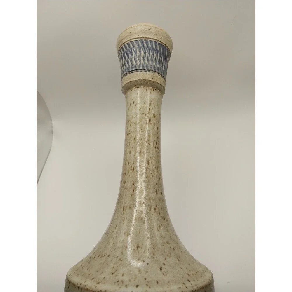 70s Mid Century Ray Studio Pottery Decanter Wine Set 4 Chalices Flawless New